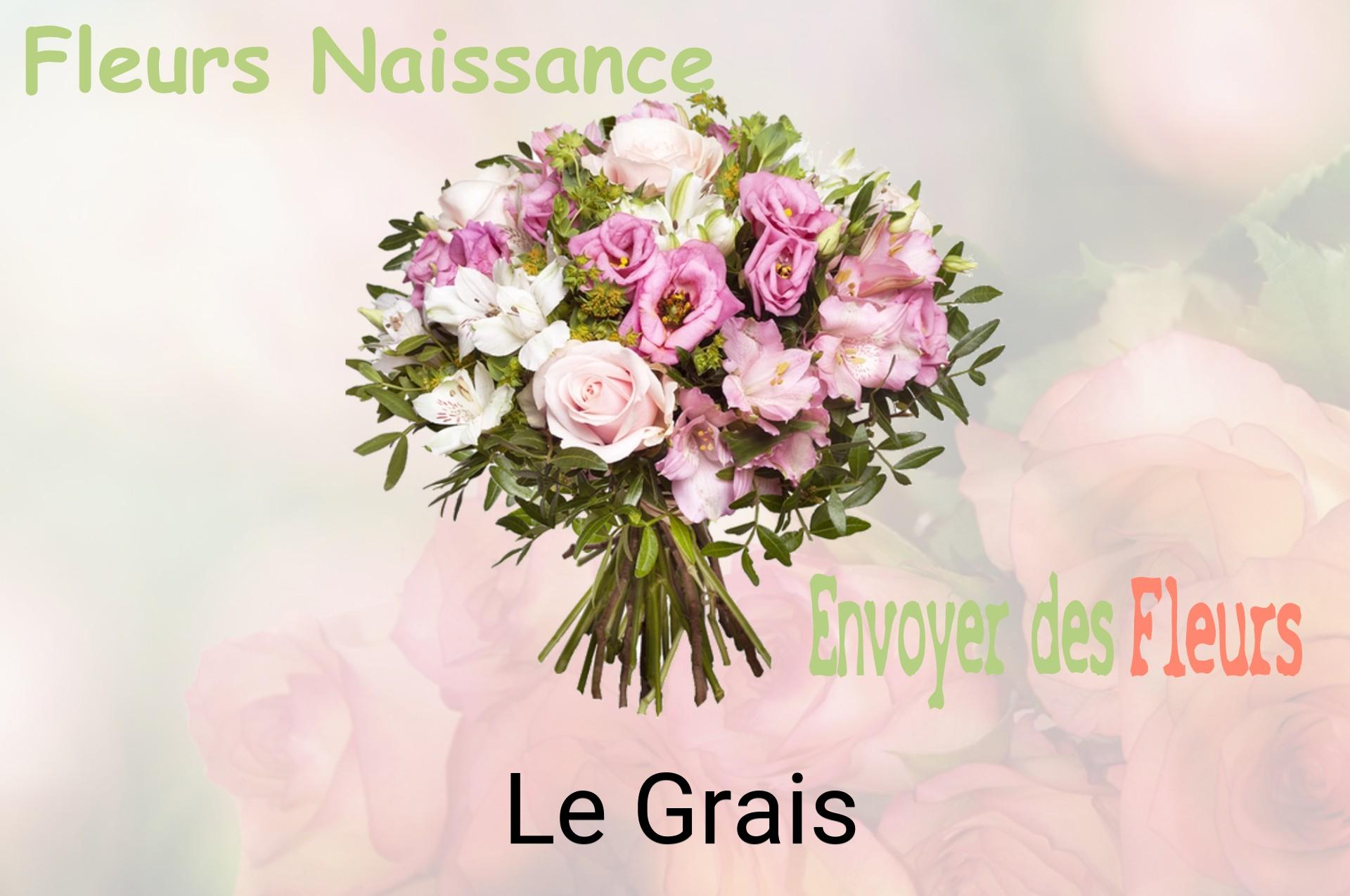 Bouquet de fleurs de naissance livré à Le Grais